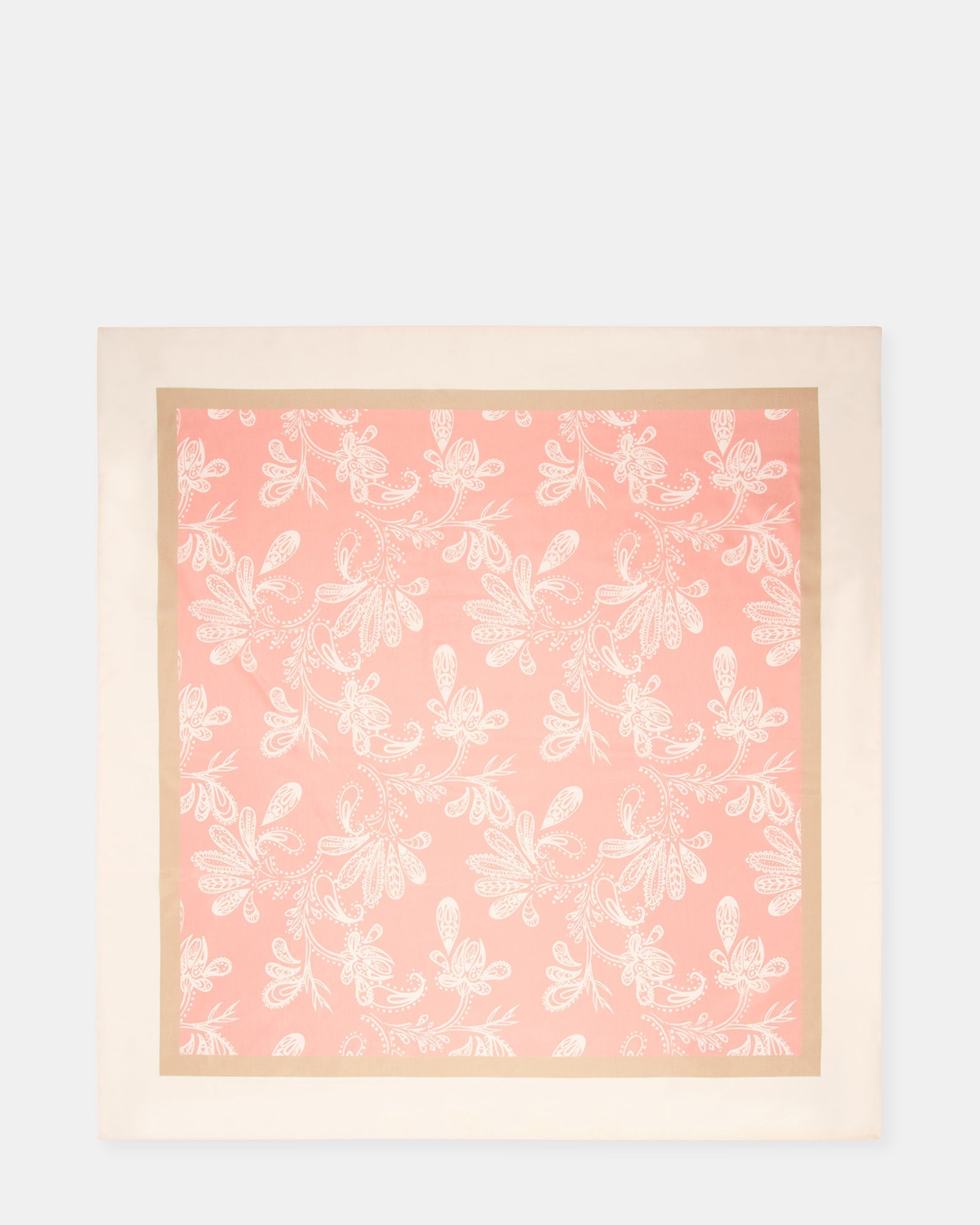PAISLEY SATIN SCARF TERRACOTTA
