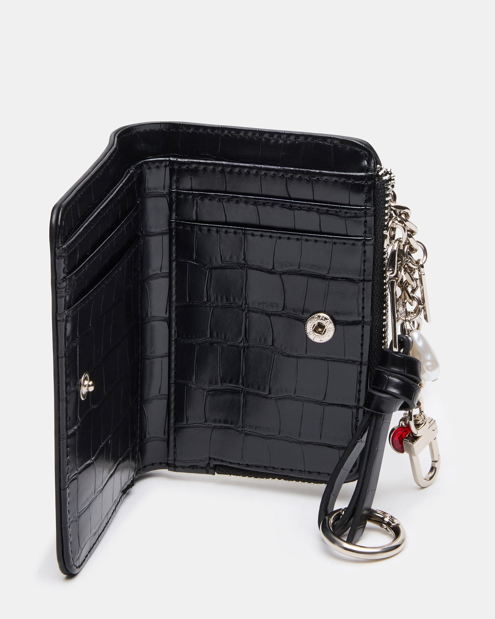 SORELLA WALLET BLACK CROCODILE